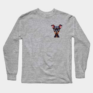 Small Version - Adorable Doberman Pinscher Cartoon Long Sleeve T-Shirt